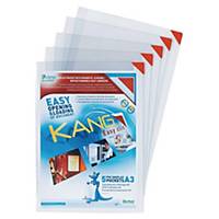 Pack 2 fundas adhesivas Kang TARIFOLD A3 capacidad 1 hoja PVC cierre easy click