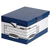 Pack 10 contenedores de archivos Fellowes Bankers Box - A4 y folio - lomo 390 mm