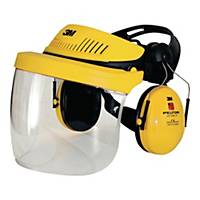 3M G500 Headgear combination yellow - Faceshield SF-11 + Peltor Optime I earmuff