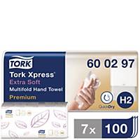 Tork Xpress® Multifold Extra Soft handdoek, 2-laags, 7 x 100 handdoeken