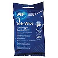 AF Tech-Wipe kuitukangasliina mobiililaitteille, 1 kpl=25 liinaa