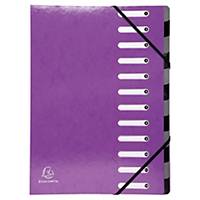 Exacompta Iderama Harmonika A4 Multipart File, 12 Sections, Purple