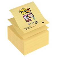 Post-it® Super Sticky Z-Notes S440-Y, kanariegeel gelijnd, 101 x 101 mm, per 5