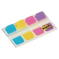Post-it® Index Strong tabs, dispenser met 4 kleuren, 15,8 x 38,1mm, 4 x 10 tabs