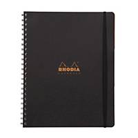 Rhodia Active PP Wirebound Notebook, A4+, Lined & Margin - Black