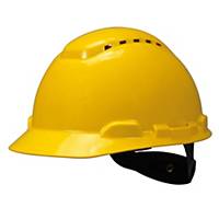 3M H-702V SAFETY HELMET VENTED TURN STRAP HDPE YELLOW