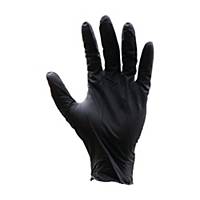 MICROTEX DE367-410 GLOVES NITRILE PAIR EXTRA LARGE BLACK BOX OF 100