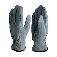 INDIANA FG113-312 GLOVES LEATHER PAIR 10 GREY
