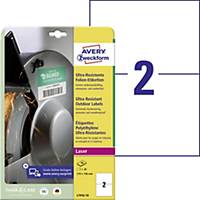 Avery Zweckform L7916-10 Ultra-Resistente Etiketten, 210 x 148 mm, 20 Stück/Pack