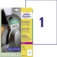 Avery Zweckform L7917-10 Ultra-Resistente Etiketten, 210 x 297 mm, 10 Stk/Pack