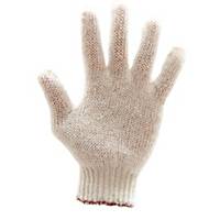 400G GLOVES COTTON PAIR FREE SIZE WHITE/BROWN PACK OF 12