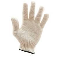 600G GLOVES COTTON PAIR FREE SIZE WHITE/BLUE PACK OF 12