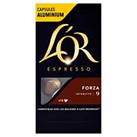 Kávové kapsuly L OR Espresso Forza, 10 kapsúl