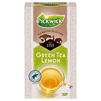 Caixa de 25 saquetas de chá verde com limão Pickwick