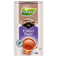 Caixa 25 saquetas chá preto Pickwick aromatizado com frutos vermelhos.