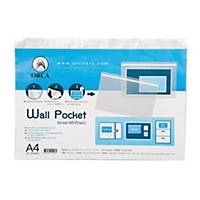 ORCA WALL POCKET A4 CLEAR - PACK OF 10