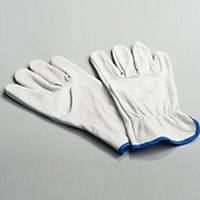 Intersafe 134191 mechanische lederen handschoenen, wit, maat 8, 10 paar