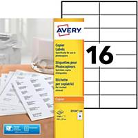 Etiquette photocopieur Avery - 23524-200 - 105 x 37 mm - blanche - par 3200