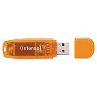 USB 2.0 INTENSO RAINBOW LINE 64GB ORANSJE