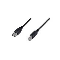 USB-kabel Digitus®, 2.0, USB-A til USB-B, 1,8 m, sort
