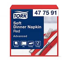 Napkins Tork 40x40 cm, 1/4 fold, red, pack of 100 pieces