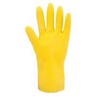 Ardon® Stanley Latex Gloves, 30cm, Size M, Yellow, 12 Pairs
