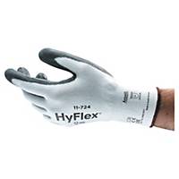 Mechanic Protective Gloves, Ansell HyFlex 11-724, EN388 4342, sz 7, wt/gr, 1 pr
