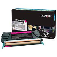 Toner Lexmark X748H1MG mit Return-Funktion für X748, 10.000 Seiten, magenta