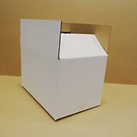 Pack de 10 caixas de cartão kraft - Canal duplo - 600 x 400 x 400 mm - branco