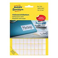 Avery Zweckform 3312 Handbeschriftbare Etiketten, 18 x 12 mm, 1.800 Stk/Packung