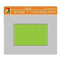 Cenové etikety S&K Label, 25x16 mm, neónová zelená, 1125 kusov/kotúč