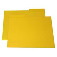 Pack de 50 subcarpetas Karman con pestaña centro - A4 - cartulina - amarillo