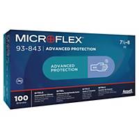 Ansell MicroFlex® 93-843 nitrile disposable gloves, size 9,5, per 100 pieces