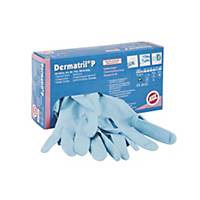 Disposable gloves KCL Dermatril P 743, unpowdered, size 10, blue
