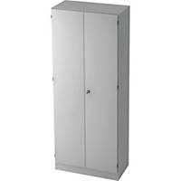 Schrank mit Holztüren, Maße: 200,4 x 80 x 42 cm, grau