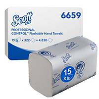 Hand Towels by Scott® - 15 Packs x 322 White Paper Hand Towels (6659)