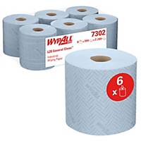 Blue Roll by WypAll® - 6 rolls x 380 2 Ply Blue Roll Wipers (7302)