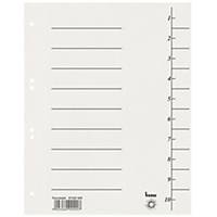 Bene Divider, Recycled Carton, A4, Numbered, White, 100Pcs