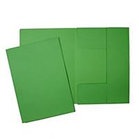Hit Office 3-Flap Folder, Green, 50Pcs