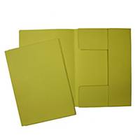 Hit Office 3-Flap Folder, Yellow, 50Pcs