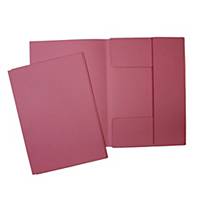 Hit Office 3-Flap Folder, Pink, 50Pcs