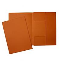 Hit Office 3-Flap Folder, Orange, 50Pcs