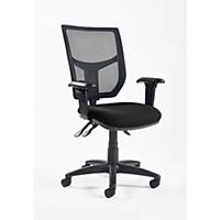 Altino High Back Mesh Chair Black with Adjustable ArmsDel Only Excl NI