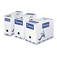 Pack 10 caixas de arquivo morto Lyreco - fólio - lombada 100 mm - branco