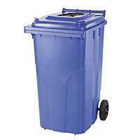Meva Plastikmüllcontainer für Papier, 120 l, blau