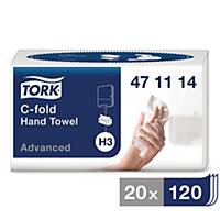 Håndklædeark Tork® Advanced H3, 471114, C-foldet, pakke a 20 x 120 stk.
