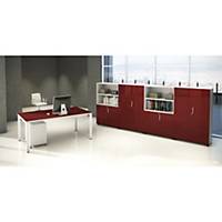 IPOP LUXE TABLE 180X80X75 DEEP RED SH/WH