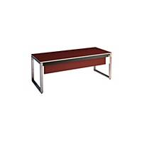OXYGEN LUXE TABLE 180X90X75 D RED SH/CHR