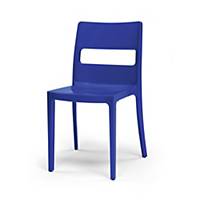 Cadeira Diva apilhável injectada em polipropilemo cor azul