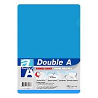 Double A Plastic Folder A4 Indigo Blue - Pack of 12